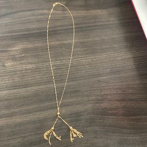 14k gold vintage tassel necklace 2grams